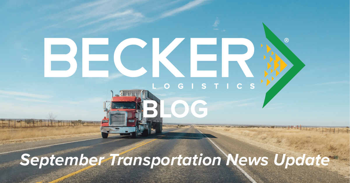 September Transportation News Update