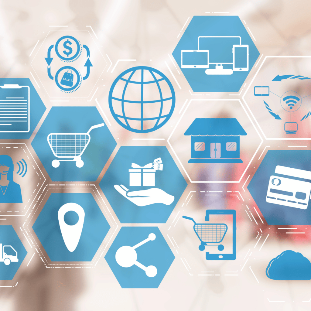 Graphic showing the pieces of the Retail Supply Chain