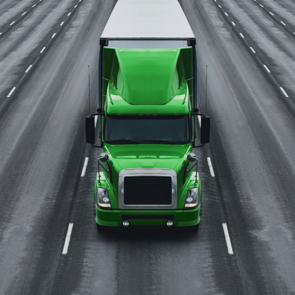 LTL and FTL capable truck going down highway