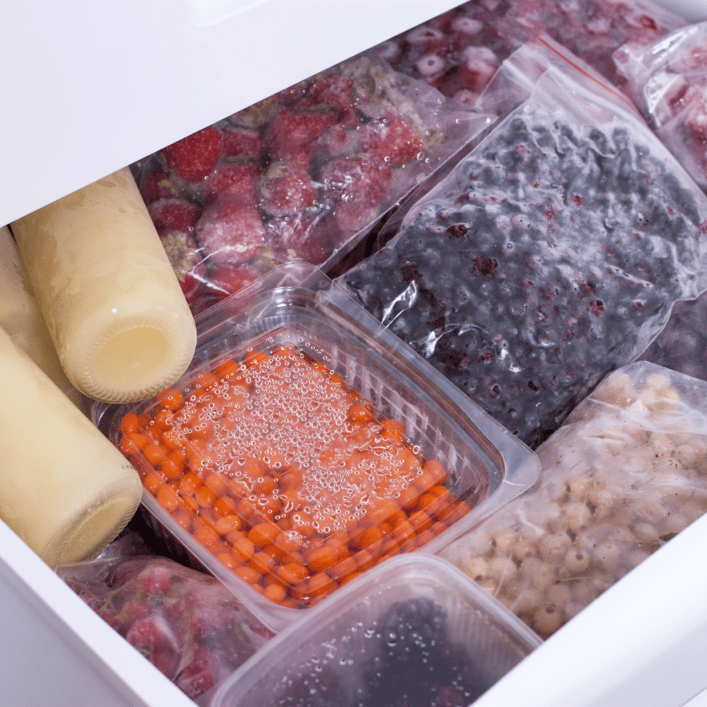 Perishable freight in a refrigerated container