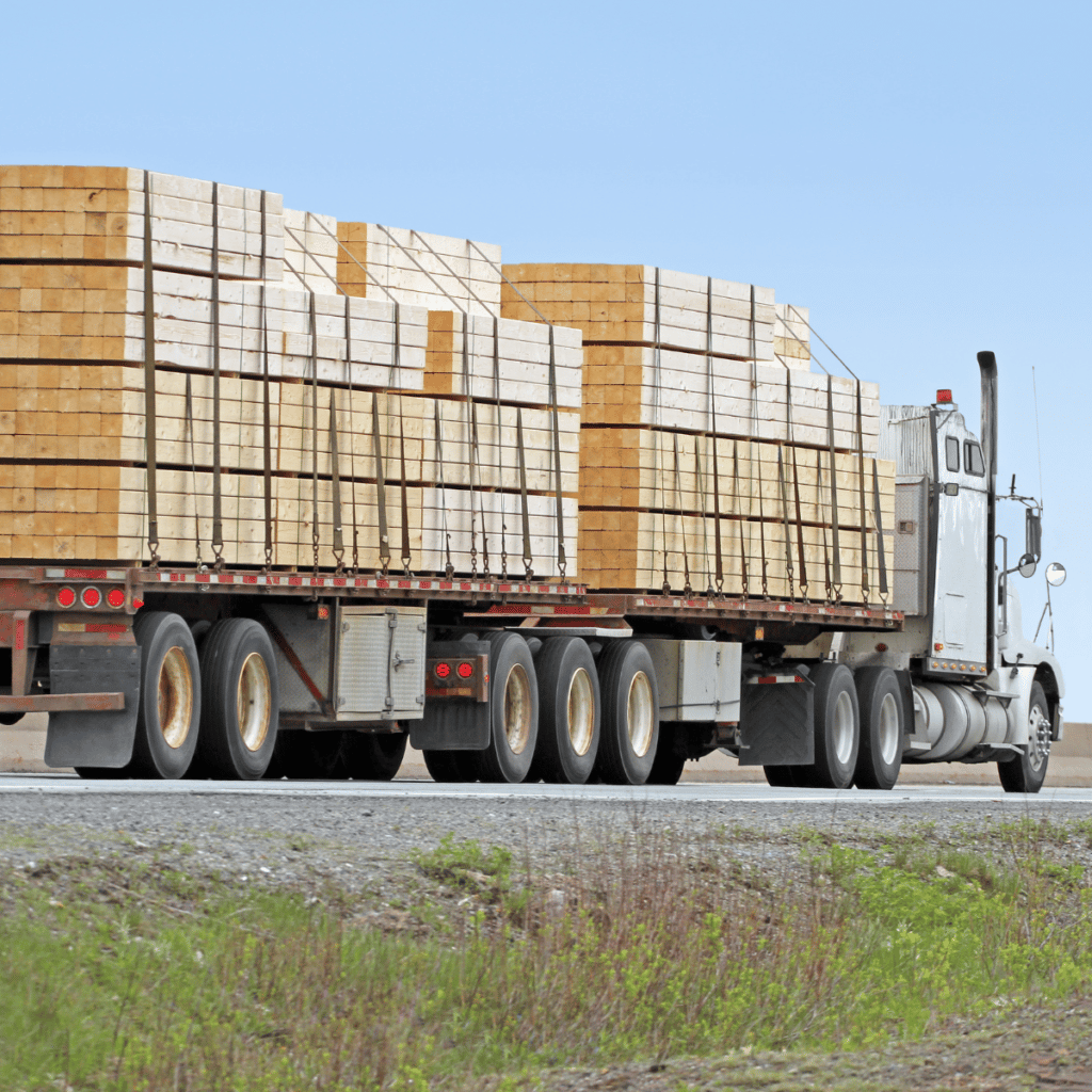 Truck and shipping Flatbed logistics