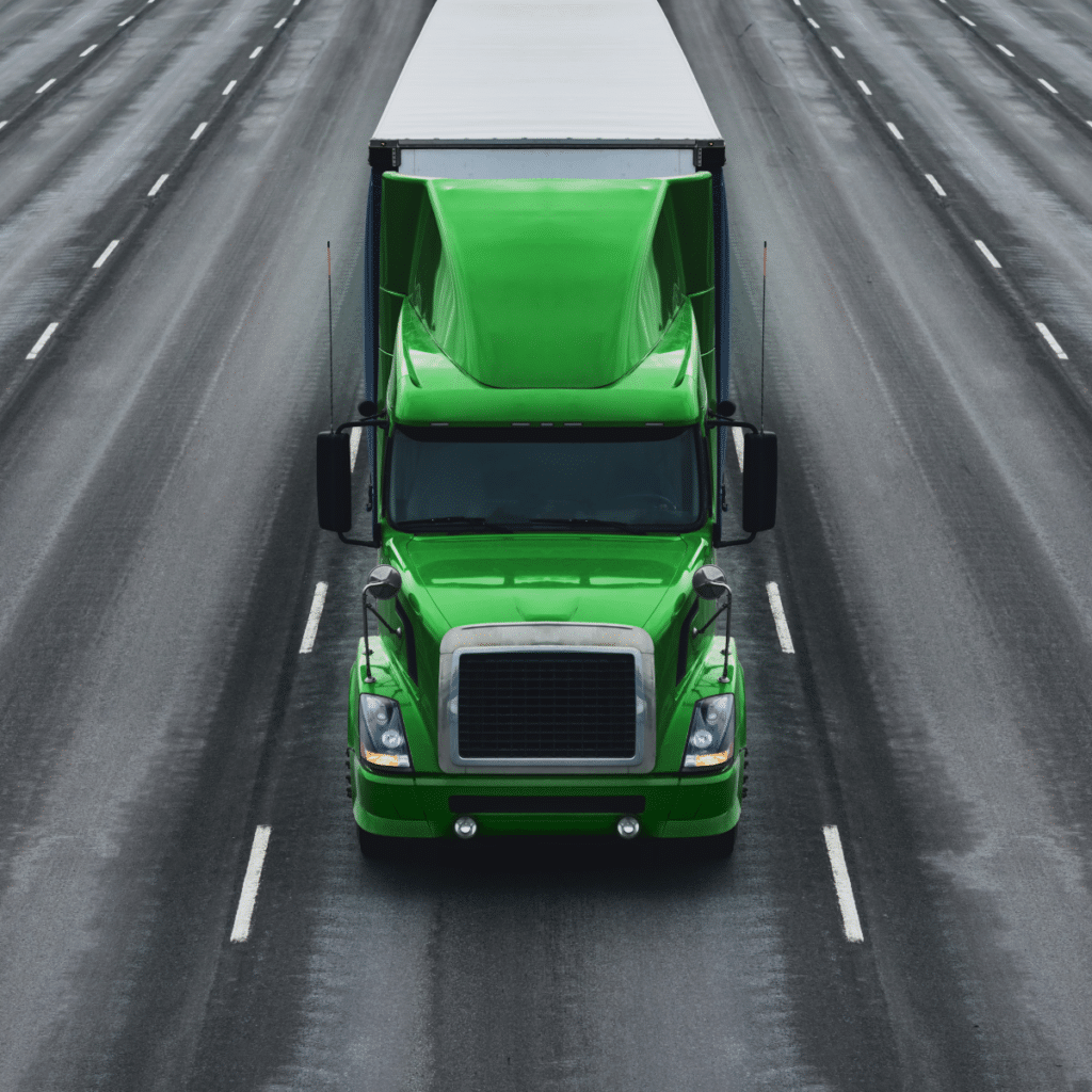 Truck on the highway performing a reliable LTL Service