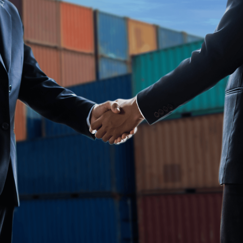negotiating on flatbed shipping rates in a shipping yard